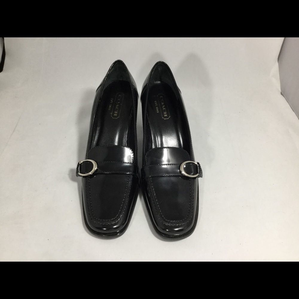 Coach Black Leather Pumps, Size 6.5, NIB